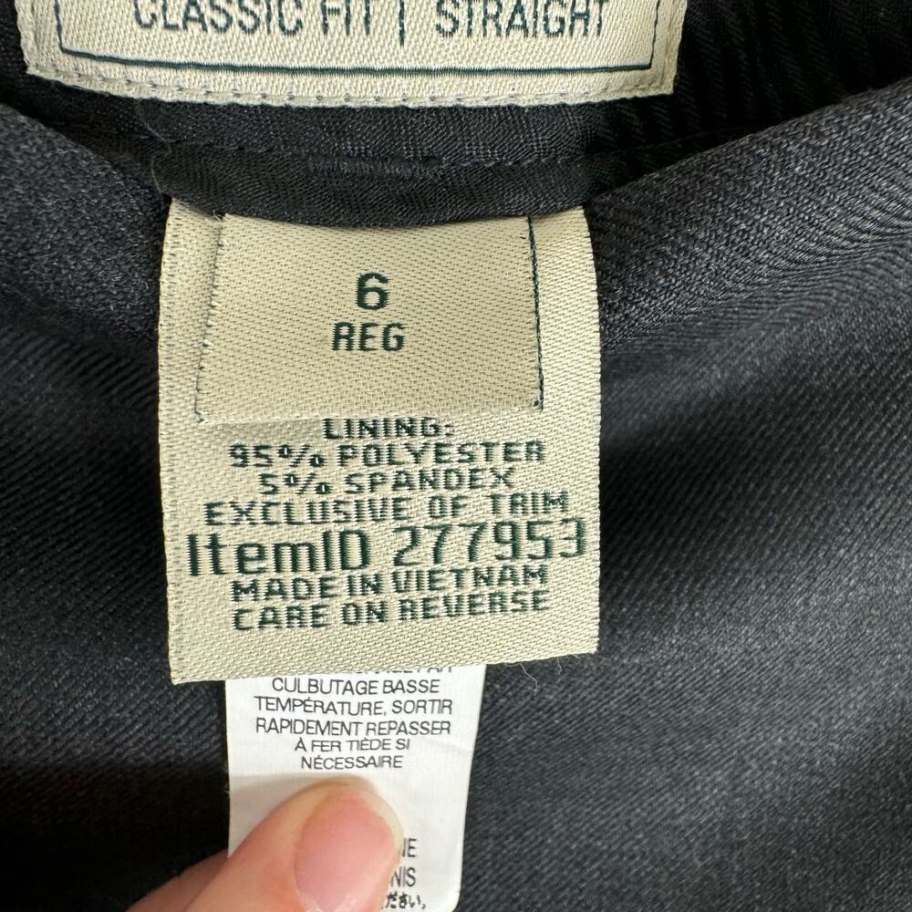 L.L. Bean 100% Wool Dark Gray Classic Fit Straight Above Knee Lined Skirt Size 6 - Picture 7 of 10